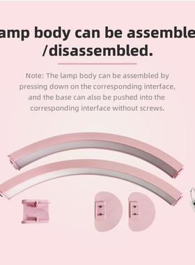 29寸桌面半月补光灯叠收纳可LED美睫灯CS-E700U分体半月美折甲型