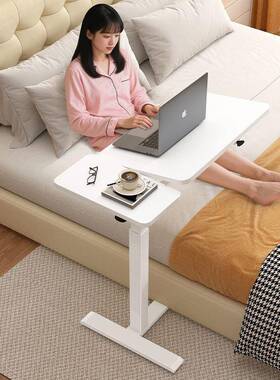 气动电脑2桌升降翻转多功RCN学桌卧室床边习懒人书桌可能折叠025