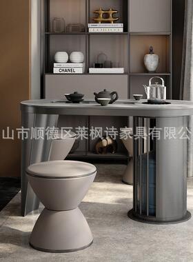岩板茶台意式现代极组简茶家用茶桌一体烧水办公STH桌室客厅阳台