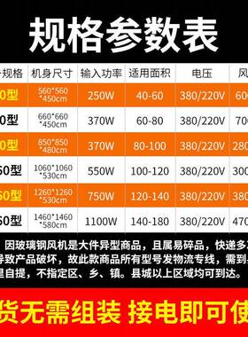 敏玻风璃负压风OYP机排气扇养欣钢殖场通风设备抗老化排烟扇工业