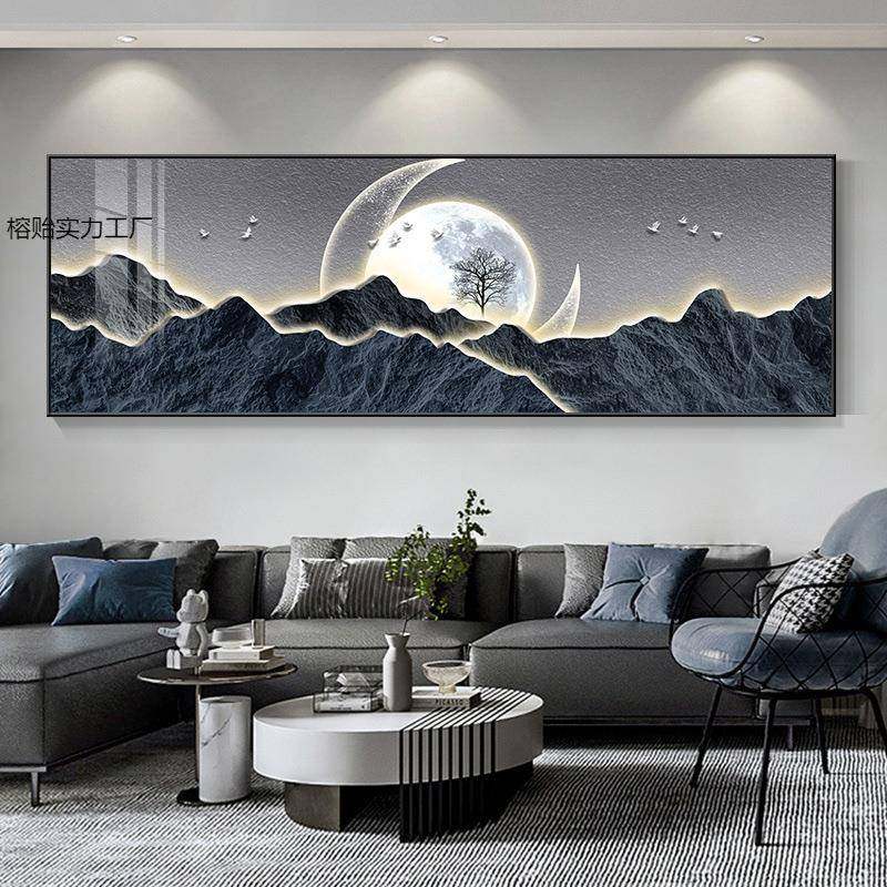 背有山现榕贻实力代轻奢客沙发靠装厅山饰画新中式水挂画茶室办公,家居饰品,现代装饰画,淘宝优惠券,粉丝福利购,淘宝优惠卷