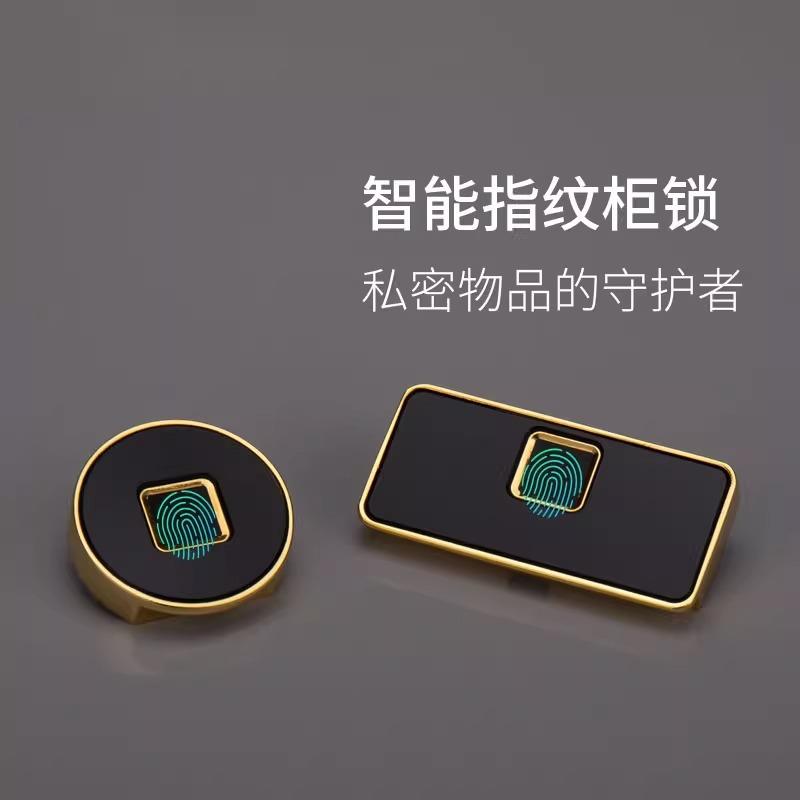 抽屉锁指纹锁2把装柜挂锁柜锁家用能锁子电子微型密码智NGA锁衣指