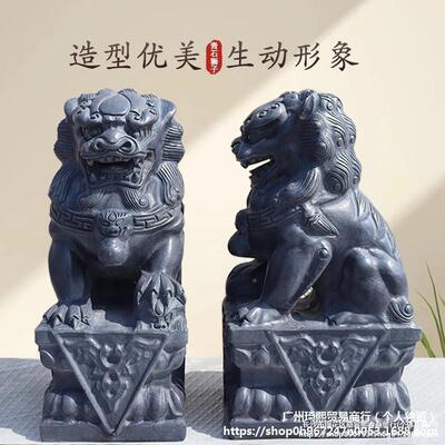 石狮狮ali-8163子对狮子石雕石狮子青石石狮家用门口精一雕小青石