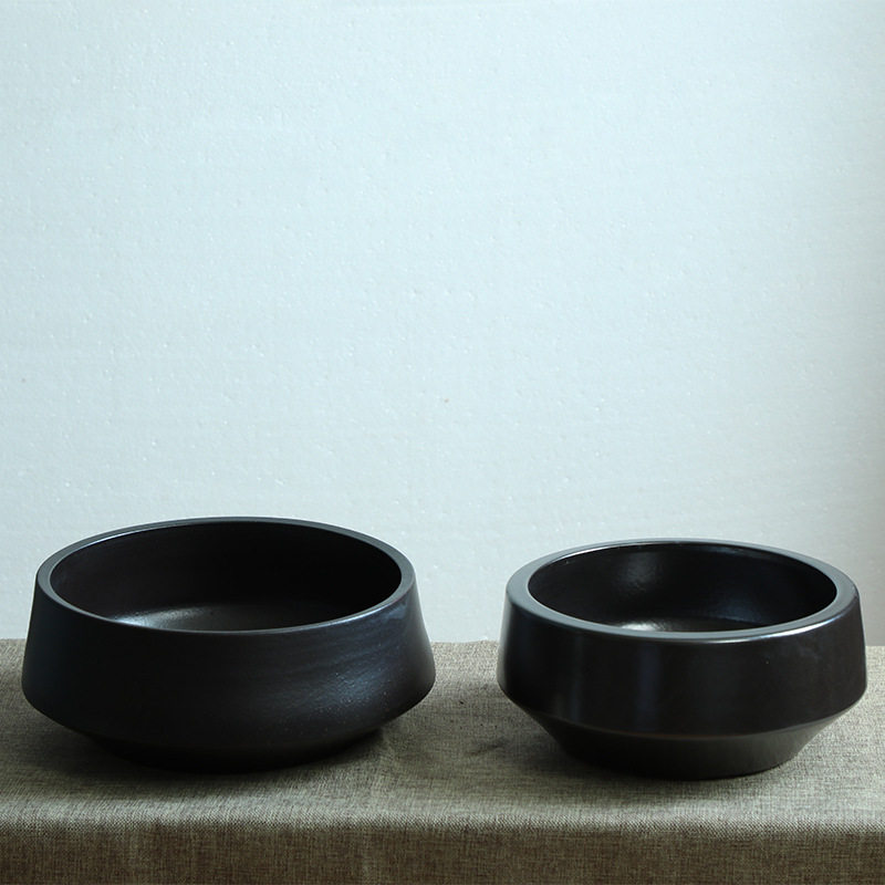手工粗陶茶台花瓶日式花器陶瓷禅意古典餐桌摆件家居复古花插