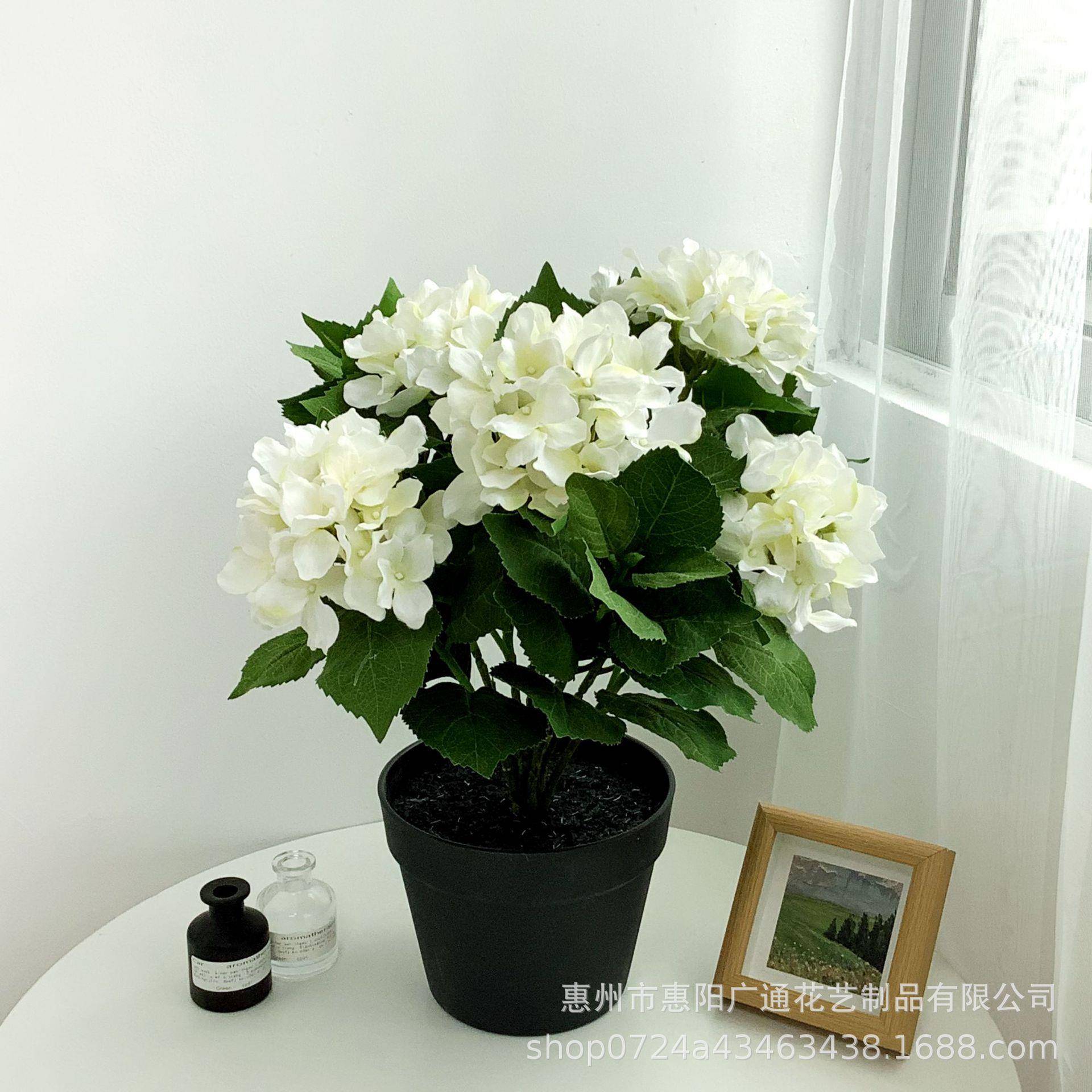 高颜值绣球盆景仿真假栽花尽夏盆植观物家居无室内阳GTP1429台摆