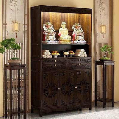 新中式供桌家用经香爷佛台神台柜供奉台玄神龛关台条案LZP案济型