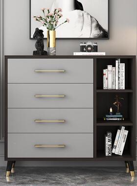 l五斗柜轻奢卧Y储物简约现代客厅灰色多室层收纳极简意a式五ANR斗