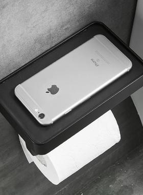 黑色不锈钢纸MNR擦架卫生间手纸盒欧式简易卷纸巾酒店厕器所纸巾