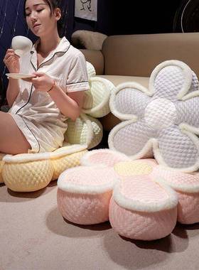 夏季冰飘花朵坐垫椅子沙发mKd7fAHt座椅上窗装饰抱枕丝靠垫卧室屁
