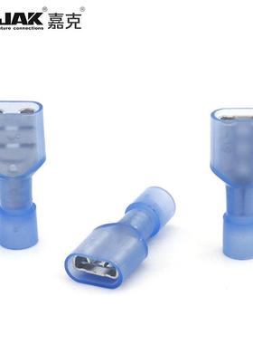 FDF插N2-250蓝色龙簧FDFN2-25母6.3母插电线连头接器快速全绝缘端