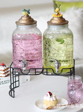 高值冷水壶果颜OLL汁台桶带龙头甜品双瓶茶歇餐酒店自助果汁鼎饮