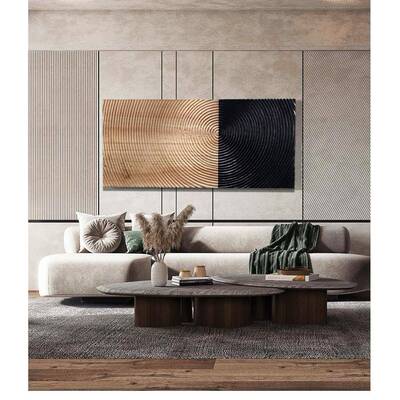 简约现代YEY抽景象木工画客厅装饰画样板间背墙面立雕体挂画实物