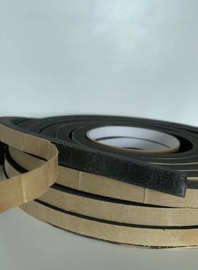 密10Amm厚EV768黑色海绵双面胶棉封条垫片泡沫泡双面胶单面胶