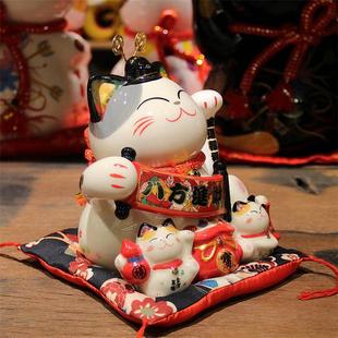 乐喵日招SXB式店铺开业礼品动摇手财收银台摆件家居陶瓷创意招猫