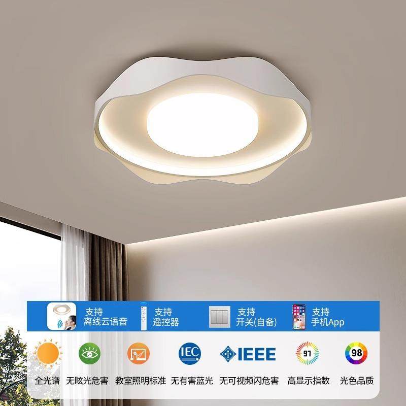 欧全光谱护眼餐创厅吊灯现代简约意奶北油风718高餐亮桌灯卧室房