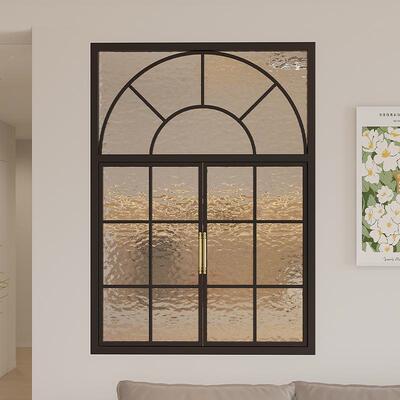 现货法复古窗户隔断铁式艺玻璃老式钢窗CH0998拱内老洋房室门形窗