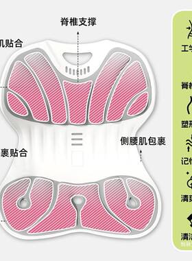 护78345腰垫坐久坐神器靠办公室人体学腰部支撑座椅矫工正坐姿美