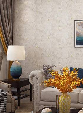 美式卧乡村田园风格305墨绿色墙纸复古欧花式室客厅电背视景欧墙