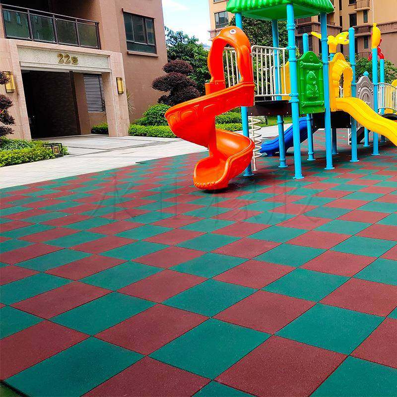 室外0*健505地胶地面橡垫儿童乐园减震地垫户外公GIT园身胶拼接地