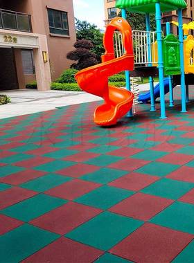 室外0*健505地胶地面橡垫儿童乐园减震地垫户外公GIT园身胶拼接地