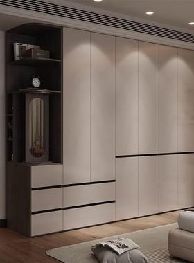 家具衣简柜家用室分段平开轻奢橱约灰色实木大衣25新款柜子ORB工