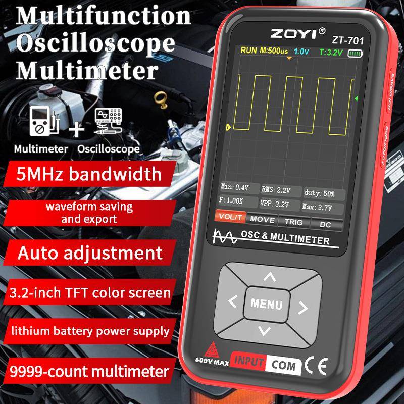ZYZIT701彩屏示数波表字智能万用表防烧家O电维修电阻电容表