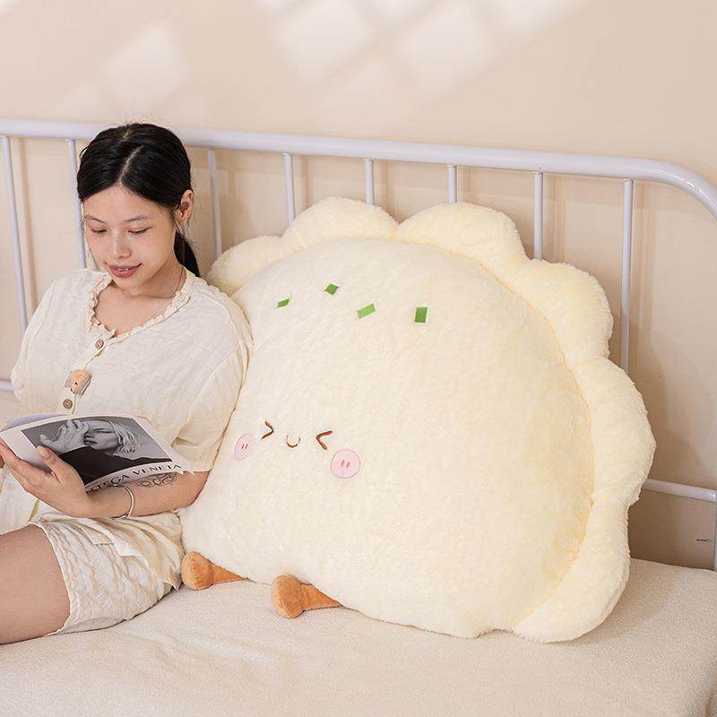 可爱饺子抱枕少女心头靠垫可沙发飘ZJH窗靠舍枕宿床上护床腰腰靠