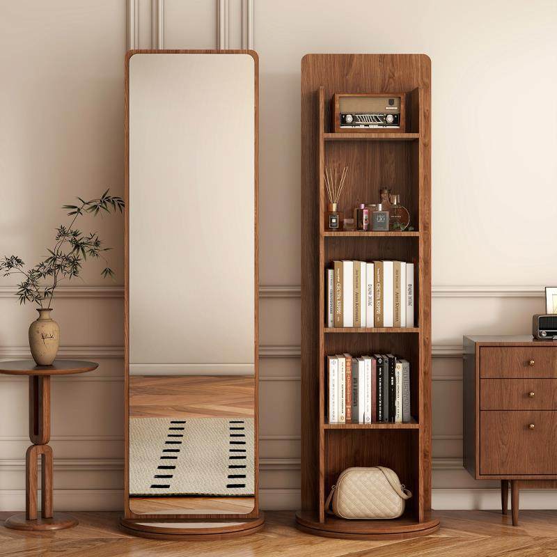 旋转穿衣镜全身落地镜家用卧室多功能书架储物一体试衣镜复古镜子,收纳整理,烫衣板及配件,淘宝优惠券,粉丝福利购,淘宝优惠卷