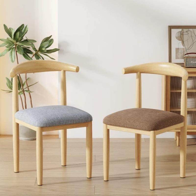 餐椅家用原木风书桌凳子现代简约餐厅餐桌靠背椅子实木铁艺牛角椅,纺织面料/辅料/配套,纺织机械配件,淘宝优惠券,粉丝福利购,淘宝优惠卷