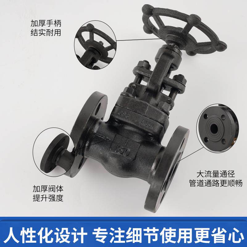 钢法兰截锻止阀AVYJ41-16C高压常温国标重H手型动法兰式截止阀节