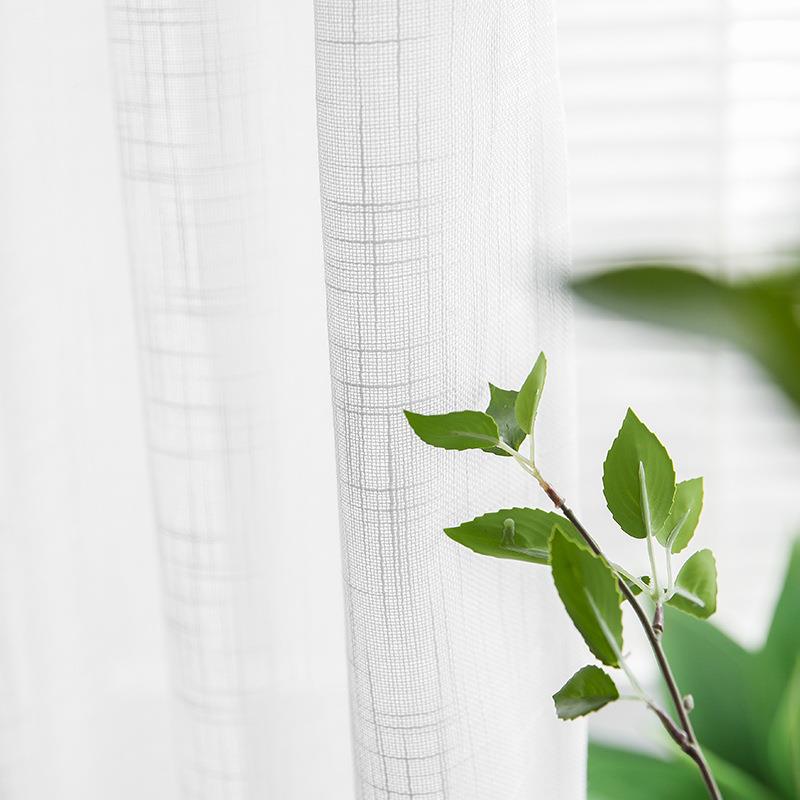日式窗帘透纱光不人DPI亚麻纱帘室透客厅卧阳台飘窗白纱窗2022年