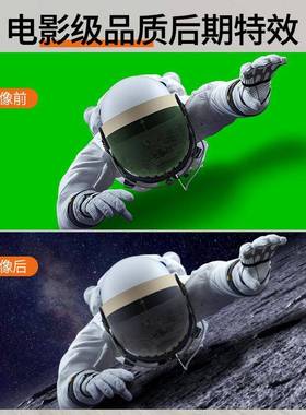 地幕布便携拉式可升降绿布背加厚绿幕景抠像直播间绿色伸缩616背