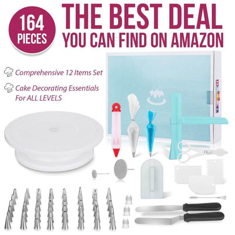 蛋糕装4饰工具16套bak36985ingtols蛋糕件烘o焙裱花嘴转台套装裱