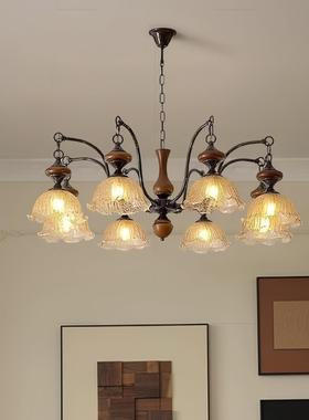 法式复古风纹客厅吊32890灯罩冰裂南洋大风中古卧室餐厅吊灯现代