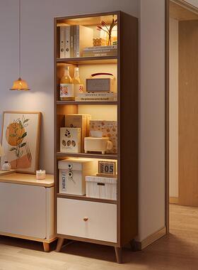 视旁多层收纳电柜客厅展柜家用L206EG5窄书柜柜卧室置物柜落地示