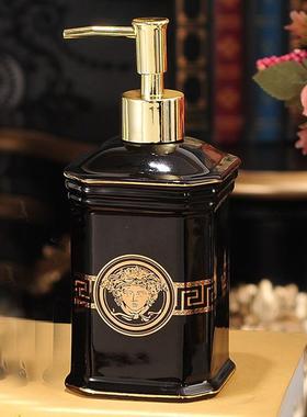 现欧式陶瓷黑色水果盘套装干T果盒牙签KV571雪茄货缸烟灰摆