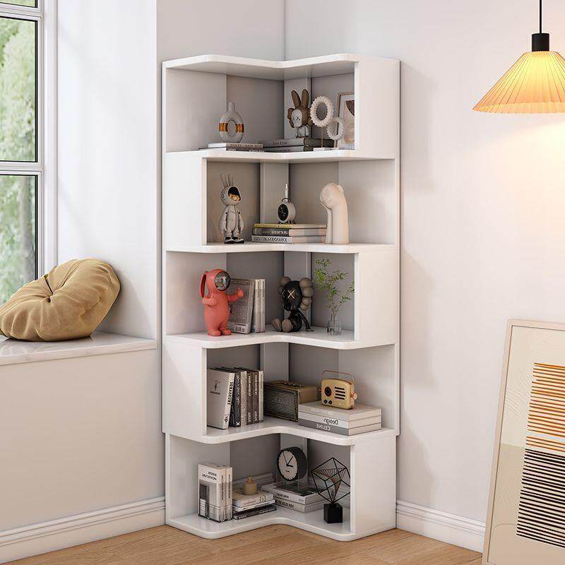 实木转角书架落地置物架角柜墙角拐角收纳柜小户型客厅家用收纳架