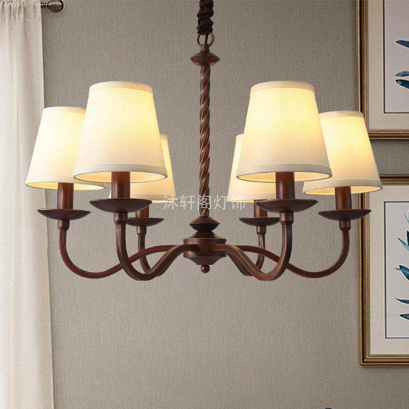 复古美式吊灯客厅大气餐厅卧室灯饰乡村法式包豪斯中古风简约灯具
