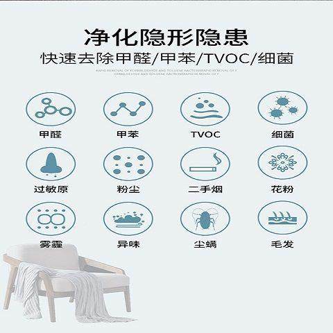 空气霾净化烟器家用卧室内除甲醛异雾KQJHQ001粉尘负离子室内车载