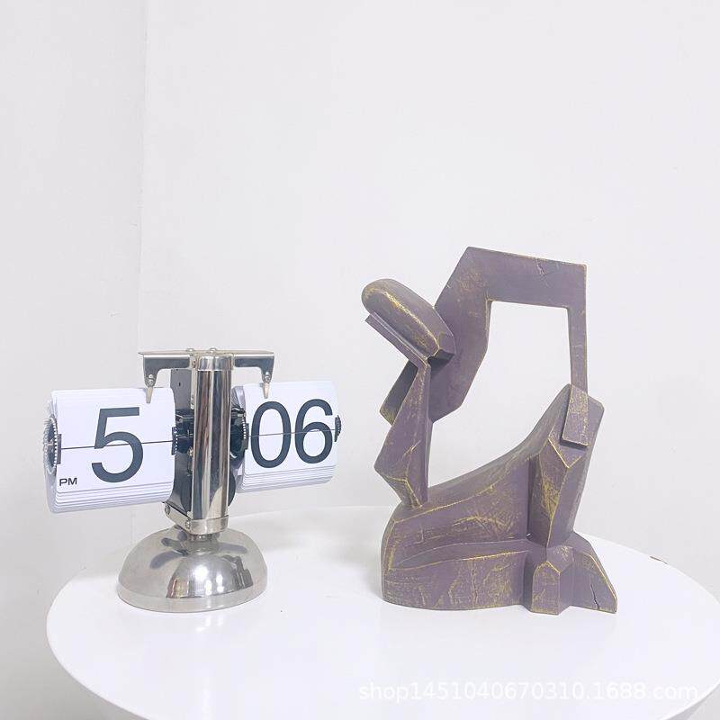 简约客厅电视背景墙壁龛隔断书柜开放格摆件高级酒店别墅软装饰品