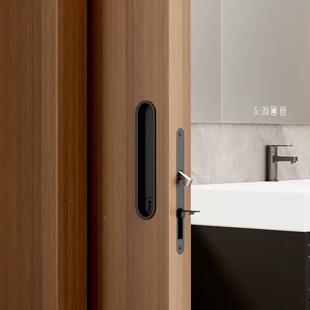 椭圆口门门锁移门钩锁拉手卧室椭圆口袋厨房推拉门袋幽灵门锁卫生