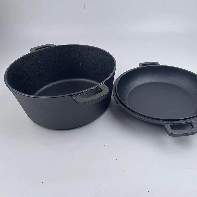 无厂家铸铁批两用锅发26c炖锅涂层双耳汤锅通用平底锅两用锅m厨房
