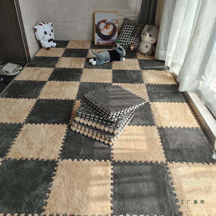 隔音飘窗垫卧室全铺韩式拼接泡沫毛毯地垫ins风大面积地毯可裁剪