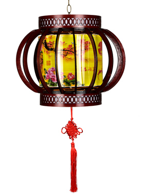 新年大红灯笼装饰中式仿古阳台门厅廊道新房入户乔迁灯笼吊灯挂饰