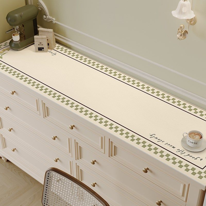 美式高级感电视柜桌垫鞋柜玄关柜台面长条桌布防水防油桌面保护垫,居家布艺,桌布,淘宝优惠券,粉丝福利购,淘宝优惠卷