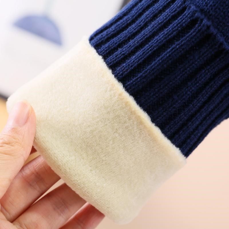 男童毛衣假两件2025秋冬款大儿童纯棉针织衫红色加绒加厚男孩冬装