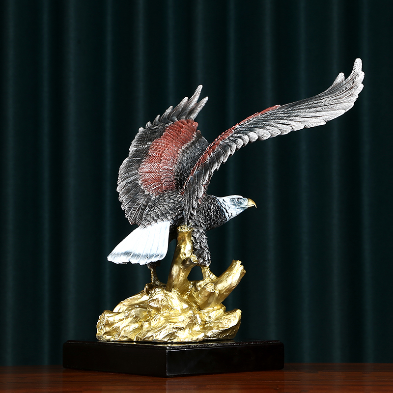 纯铜大展宏图老鹰摆件办公室老板桌家居装饰摆设店铺公司开业礼品