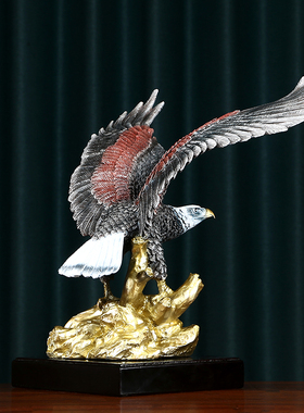 纯铜大展宏图老鹰摆件办公室老板桌家居装饰摆设店铺公司开业礼品
