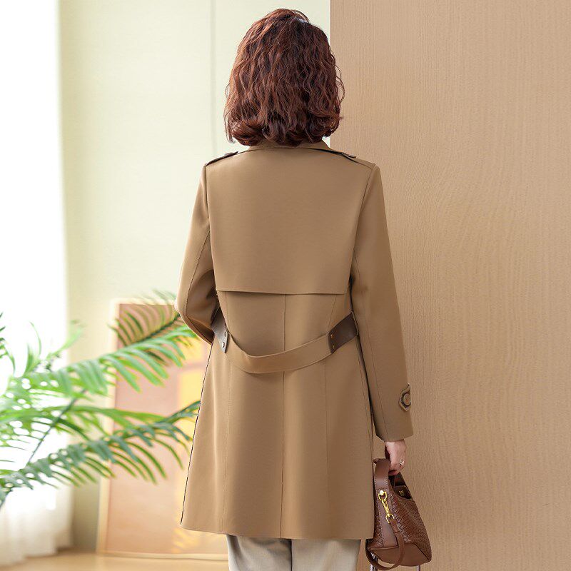 中老年女装中长款风衣春装外套中年妈妈2024春秋新款洋气高贵上衣