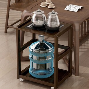 可移动茶水柜置物架桶装水茶台茶桌侧边柜茶吧机烧水壶一体水吧台